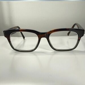 Warby Parker Beckett 705 Eyeglasses 50-17-145 Frames Only Brown Grain Green
